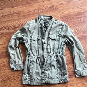 Olive Green Utility Jacket from gap, size extra large, canvas